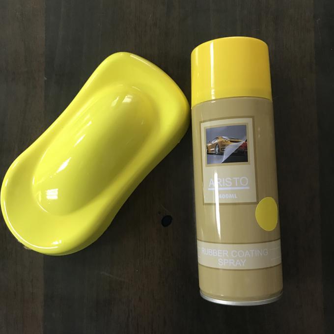 Peelable Rubber Coating Spray Paint Water Based Paint Yellow Color Aerosol