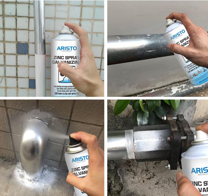 Cold Galvanizing Zinc Spray Paint / Zinc Rich Paint Protective Coating Spray 400ml