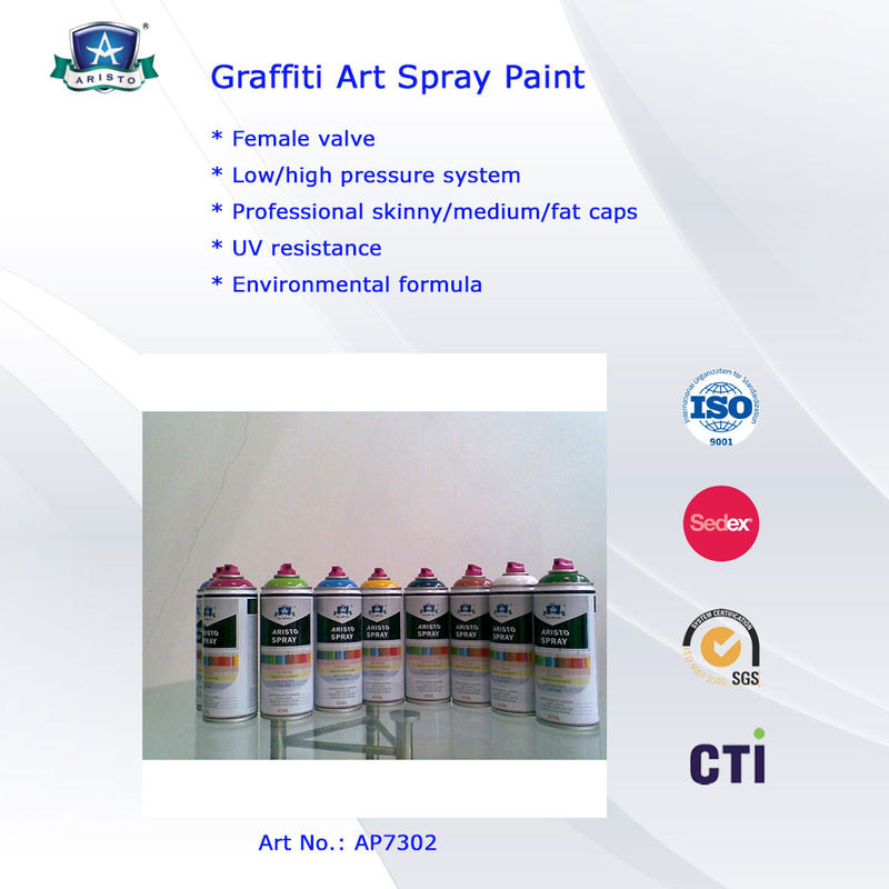 Aerosol Graffiti Art Lacquer Spray Paint 400ml For Indoor Outdoor Decoration