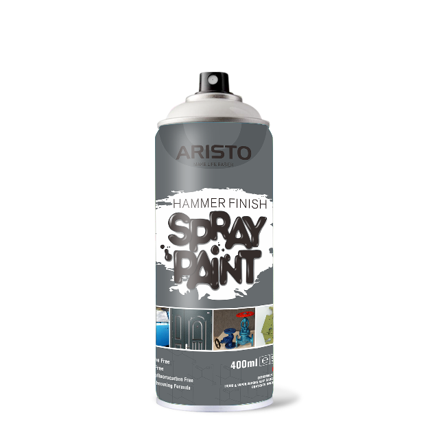 Hammer Finish Acrylic Spray Paint Silver / Black / Blue Colors Aristo